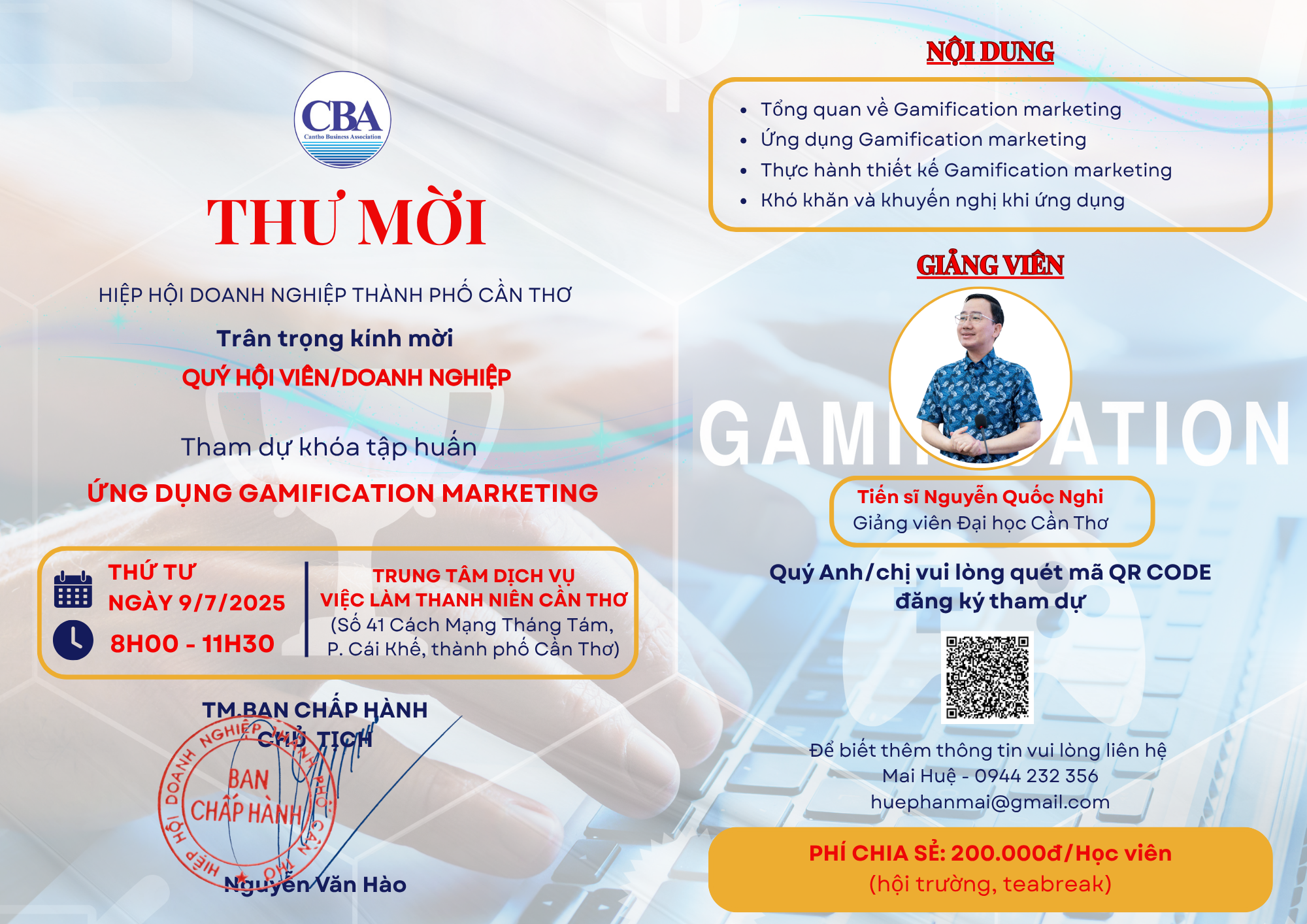 Khóa tập huấn "BỨT PHÁ DOANH SỐ – TĂNG TƯƠNG TÁC cùng Gamification Marketing" ngày 09/07/2025